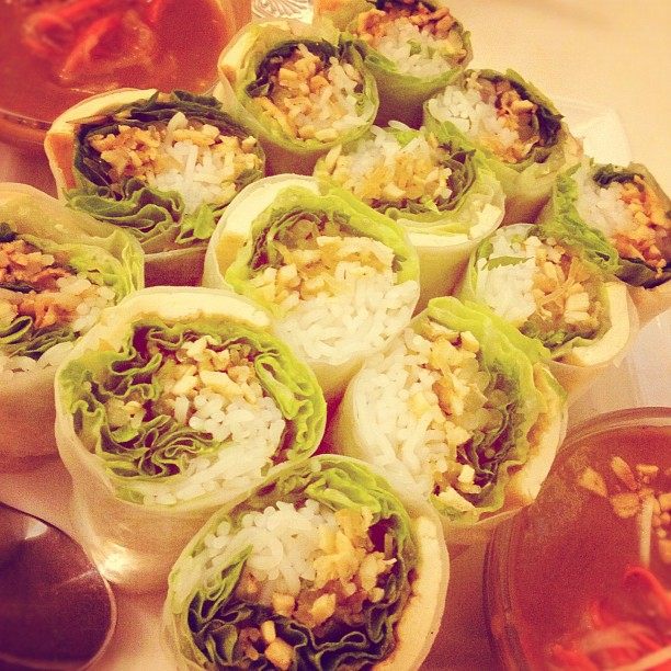 Wrap façon rouleau de printemps