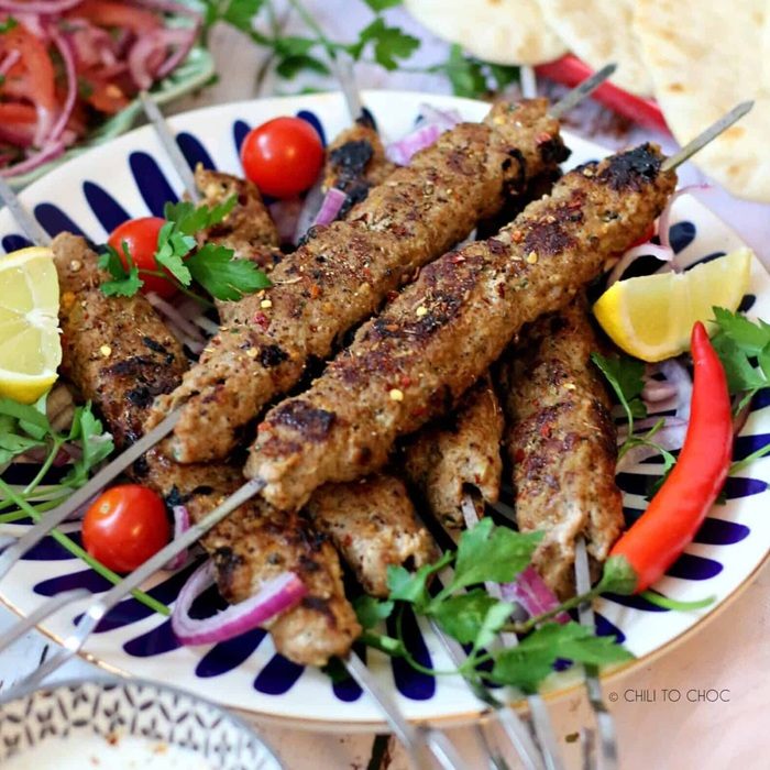 Seekh kebab d'agneau