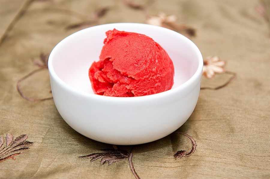 Strawberry sorbet