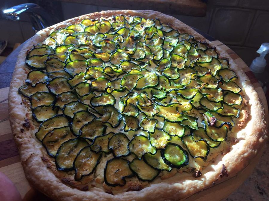 Tarte fine aux courgettes