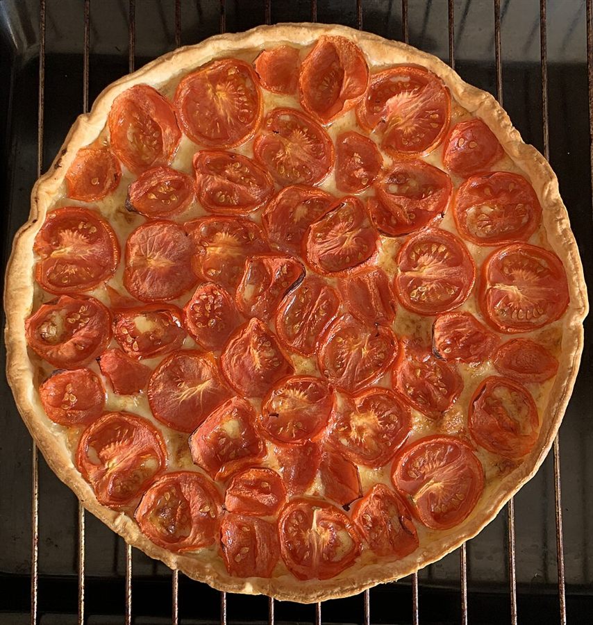 Tomato and mustard tart
