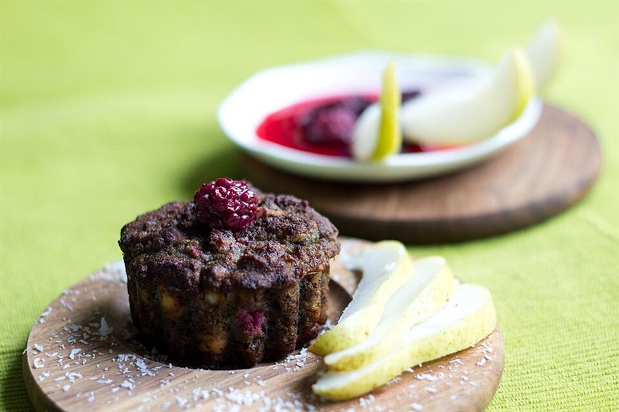 Muffins mûre-courgette