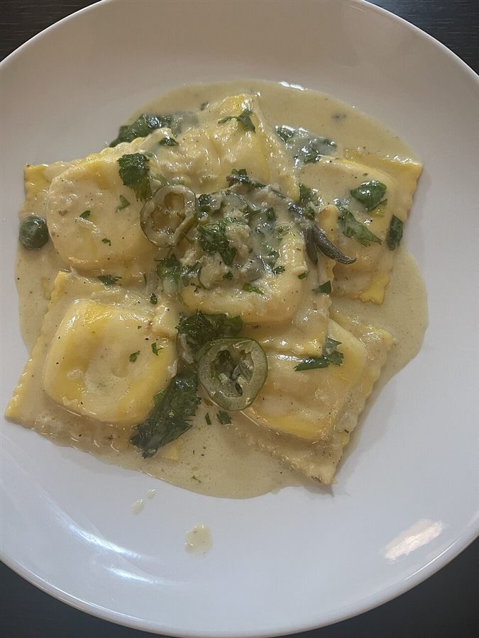 Ravioli with Butter & Sage