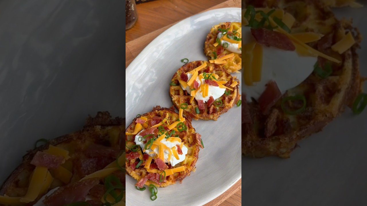 Fully loaded potato waffles