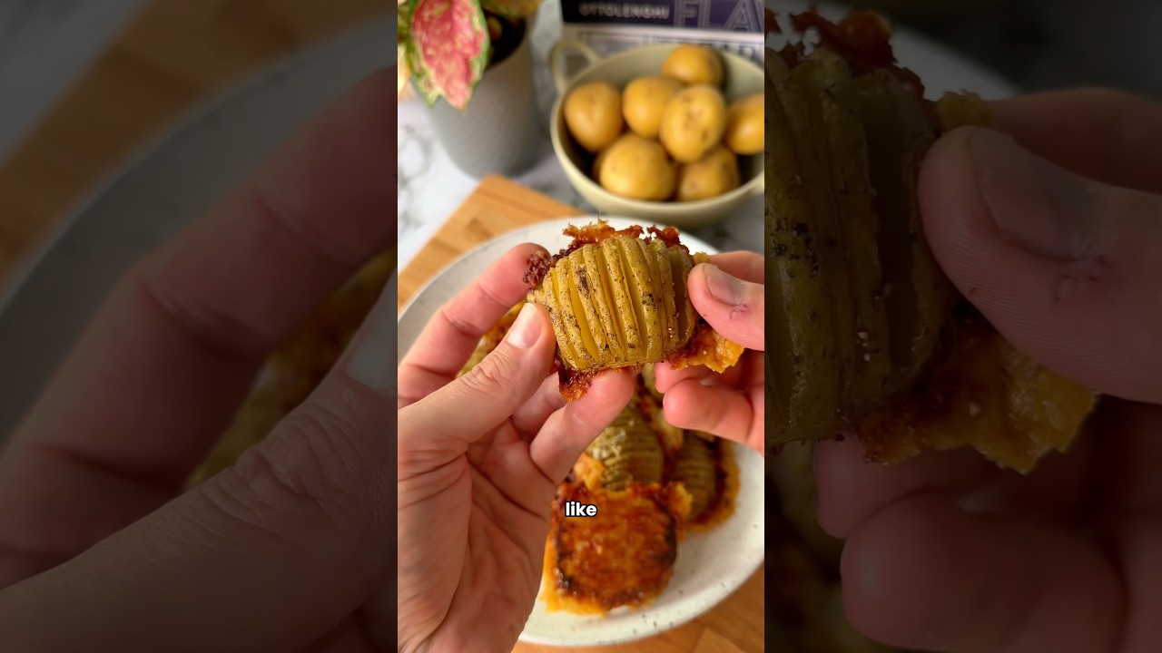 Pommes de terre hasselback au parmesan