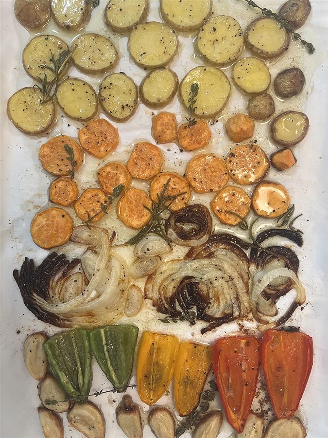 Oven-roasted vegetables